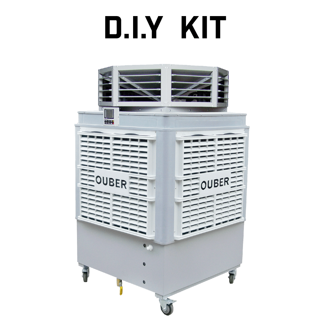 Portable Evaporative Air Cooler Multi Directional DIY Kit / Industrial Heating Cooling Ventilation Distribution Fans Warehouse Australia / Fanmaster