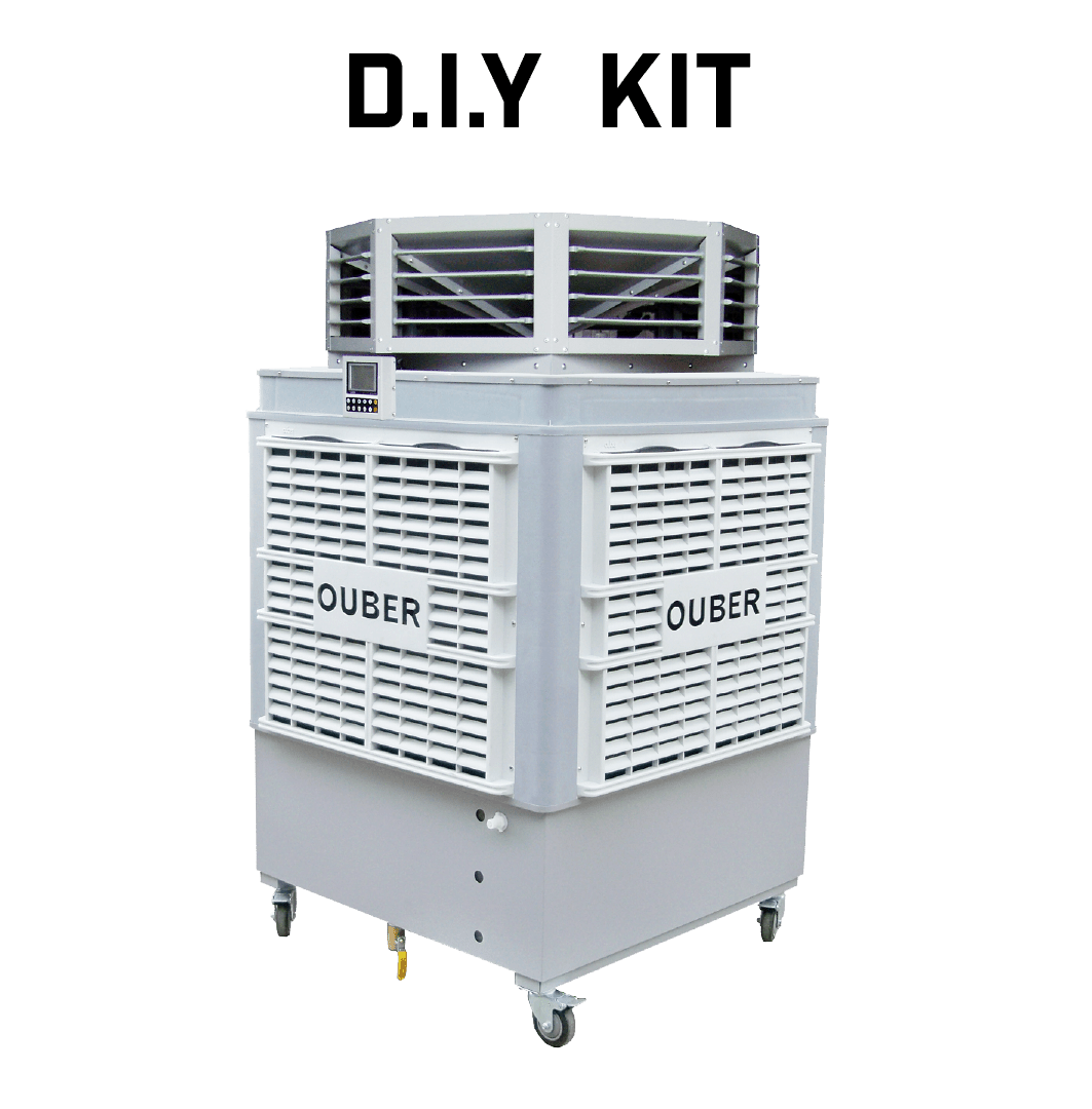 Portable Evaporative Air Cooler Multi Directional DIY Kit / Industrial Heating Cooling Ventilation Distribution Fans Warehouse Australia / Fanmaster