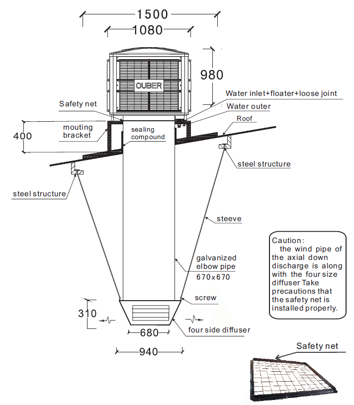 EVAPORATIVE AIR COOLER DOWNDRAFT- IDDAC-670