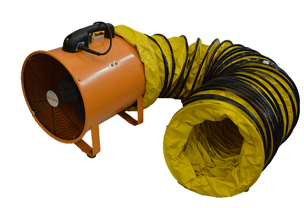 MASTERFANS PORTABLE VENTILATOR With 5m DUCTING / Industrial Heating Cooling Ventilation Distribution Fans Warehouse Australia / Fanmaster